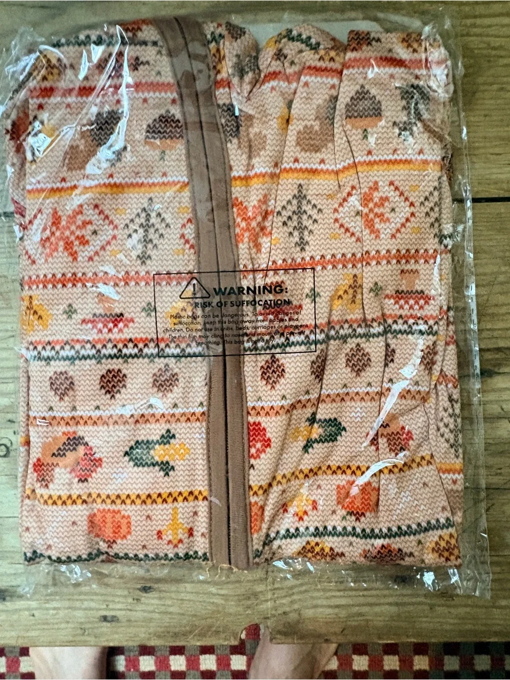 NIB Little Sleepies 3T Fall/Fair Isle Bamboo Zippy Romper